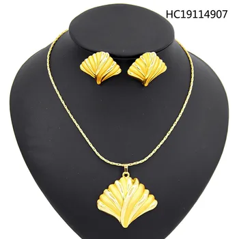 

Yulaili Fashion Dubai Jewelry Sets For Women Shell Pendant Necklace Earrings Nigeria Wedding Accessories Bridal Party Bijoux