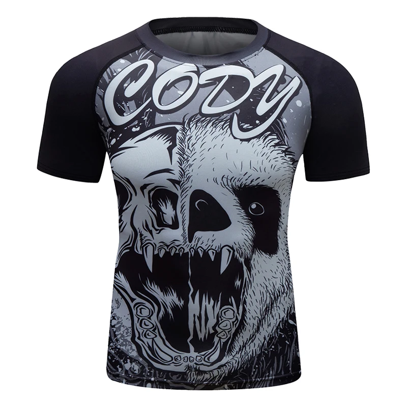 

Wholesale And Custom Cody Lundin Y2k Men's Compress Summer Short Sleeve Street Tee&Top Polyester And Spandex Sport Rashguard Top