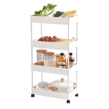 

Kitchen quilted storage cabinet cart bathroom bathroom narrow gap storage refrigerator rack