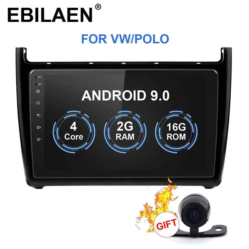 

EBILAEN Car Radio Multimedia Player For VW Volkswagen POLO Sedan 2009-2017 2Din Android 9.0 Car Autoradio GPS Navigation Stereo