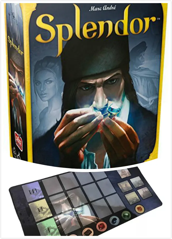 Game and Playmat Великолепная настольная игра полная английская версия большая коробка/Настраиваемая Великолепная игра высокое качество резиновый игровой коврик 60X35 см - Цвет: Game and Playmat