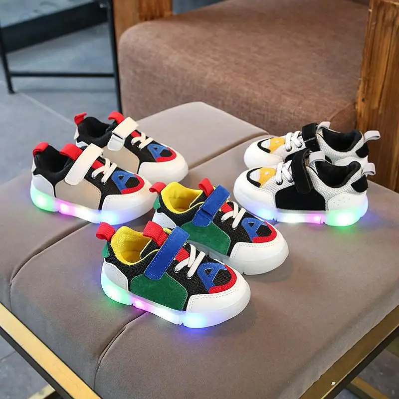 Shoes Boys Kids Sneakers Flashing-Lights Spring Glowing Girls Baby Sports Children Led