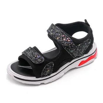 

New Fashion Sequins Color Summer Sandals Toddler Girls Shoes Children Sandals Girls Princess Soft Shoes Kids