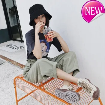 

2020 Spring Cmaz Summer Women Loose Pants Straight Full Length Casual Trousers Women