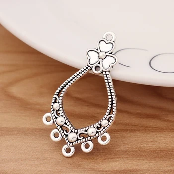 

10 Pieces Water Drop Chandelier Multi Strand Connector Charms Pendants for Earring Jewellery Making Findings
