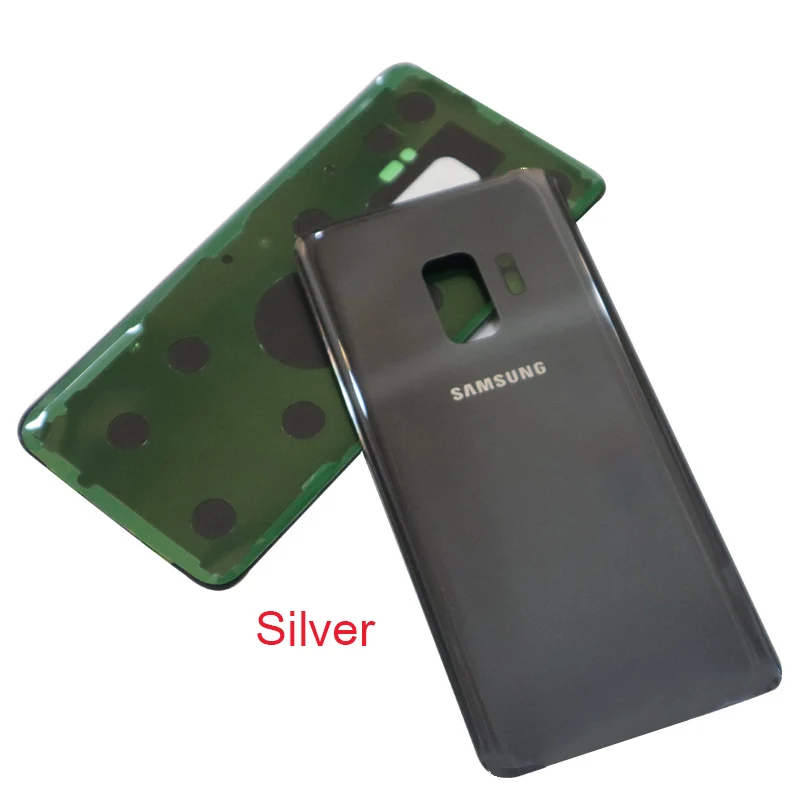 Silver Задняя крышка galaxy s9 чехол для samsung S9 Plus capinha S9+ задняя крышка на заднюю дверь, чехол со стеклянной задней крышкой, запасная крышка для samsung Galaxy S9 - Цвет: Silver