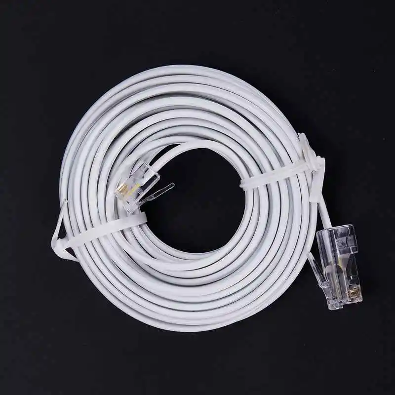 6 м 20ft RJ11 6P4C RJ 45 8P4C Модульный сетевой телефонные кабели белый