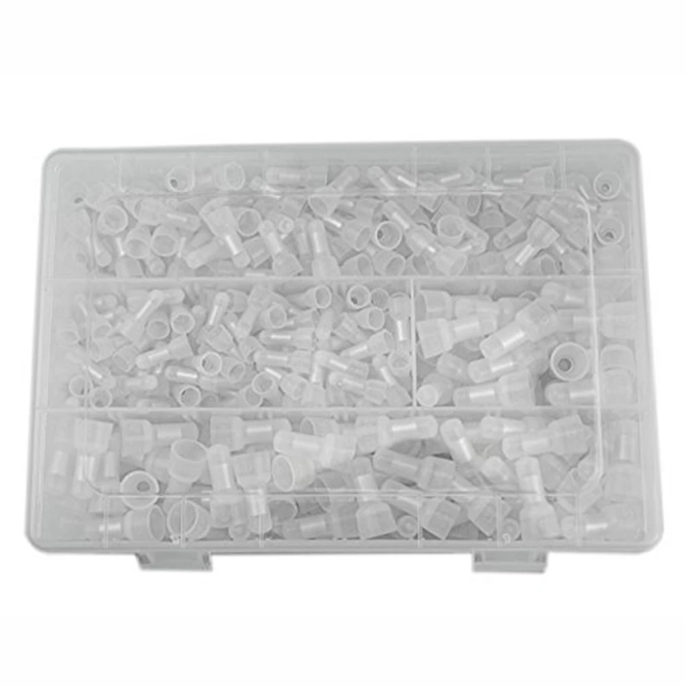 

400 PCS Power-Cable Terminals AWG 22-16(150 PCS) 16-14(150 PCS) 12-10(100 PCS) Closed End Crimp Wire Connector Terminal Kit