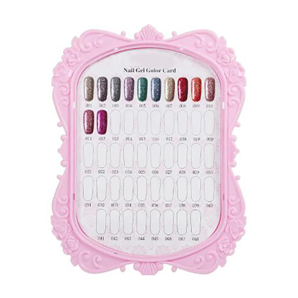 Double-Sided Nail Gel Color Nail Card Full Color Dust-Proof Display Shelf Practice Cards Show Case Books