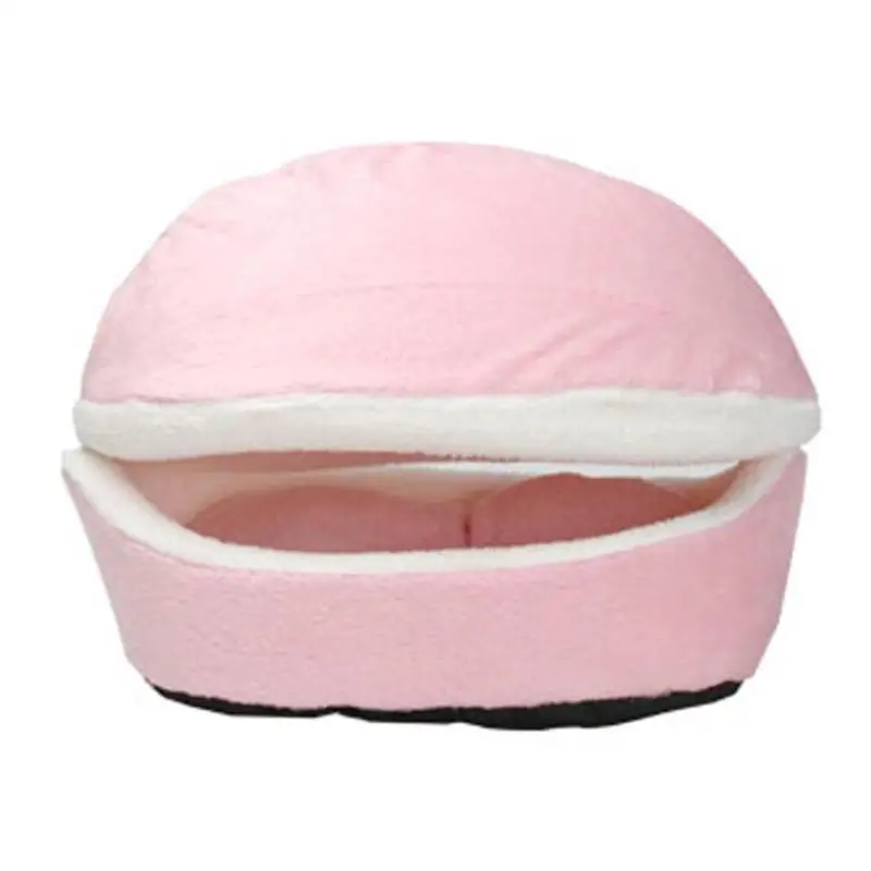 Removable Dog Sleeping Bag Hamburger Shape Plush Pet Bed Warm Kennel Nest Sofas Mat Dog House Cat House Pet Products Cat Bed