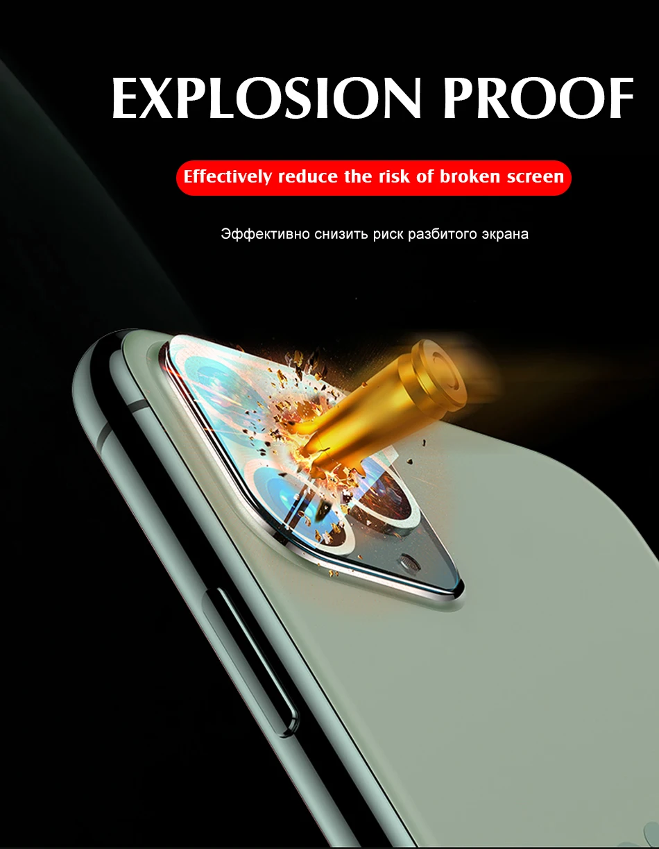2 шт 9H закаленное стекло для iPhone 11 прозрачная задняя крышка для объектива камеры Защита экрана для iPhone 11 Pro 11Pro Max Защитная стеклянная пленка