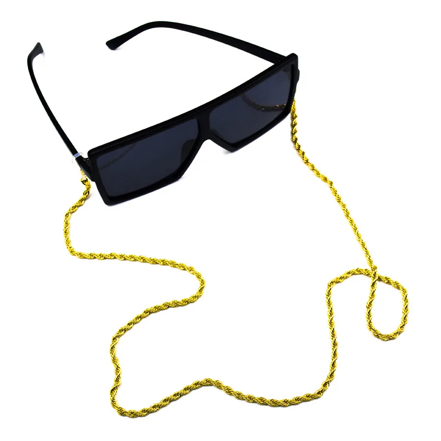 Модная цепочка для солнцезащитных очков, женская золотая металлическая цепочка для очков для чтения, держатель шнура для очков, аксессуары для одежды