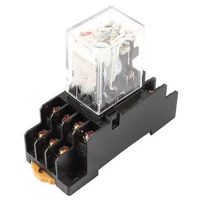 

AC 110/120V Coil 4PDT 14 Pin Red LED Power Relay w Socket