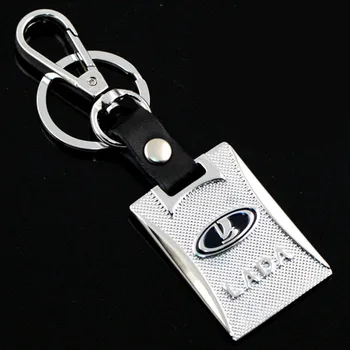 

3D Metal Car Key Ring for Lada Auto Supplies Emblem Keychain Car Accessories PU Chaveiro car styling