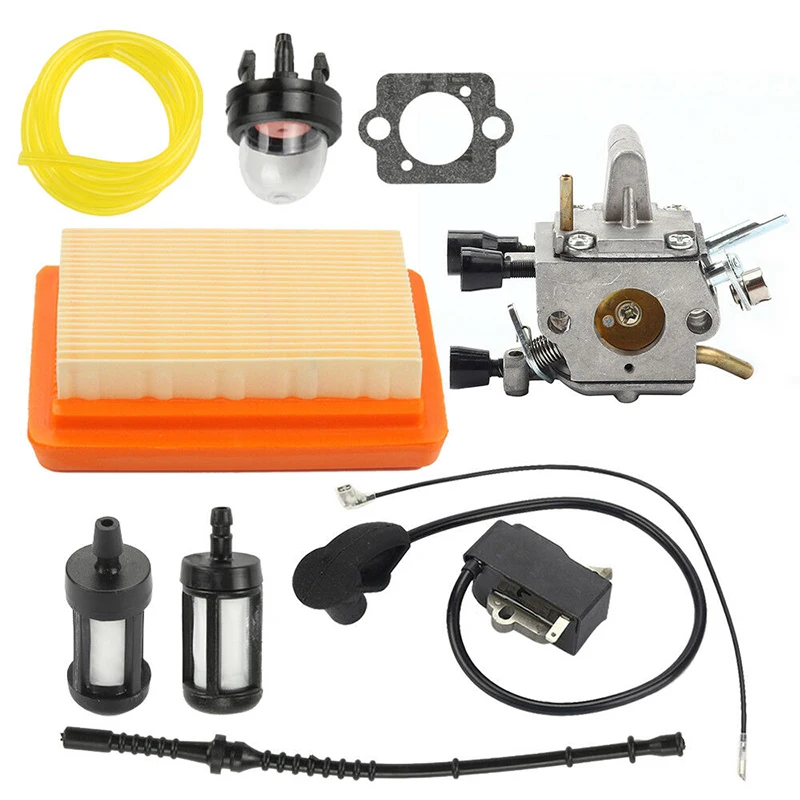 For Stihl FS120 FS200 FS250 FS250R FS350 Trimmer Brushcutters Carburetor Kit 41341200603/41344001301/41341410300 Ignition Coil ► Photo 1/6