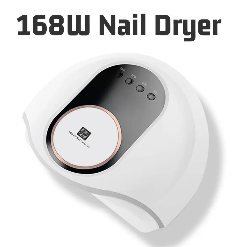 

168W Nail Dryer for Manicure Gel Nail Lamp Fast Curing Lamp for Varnish Drying Lamp 42 LED UV Smart Timing Lamp for Nails