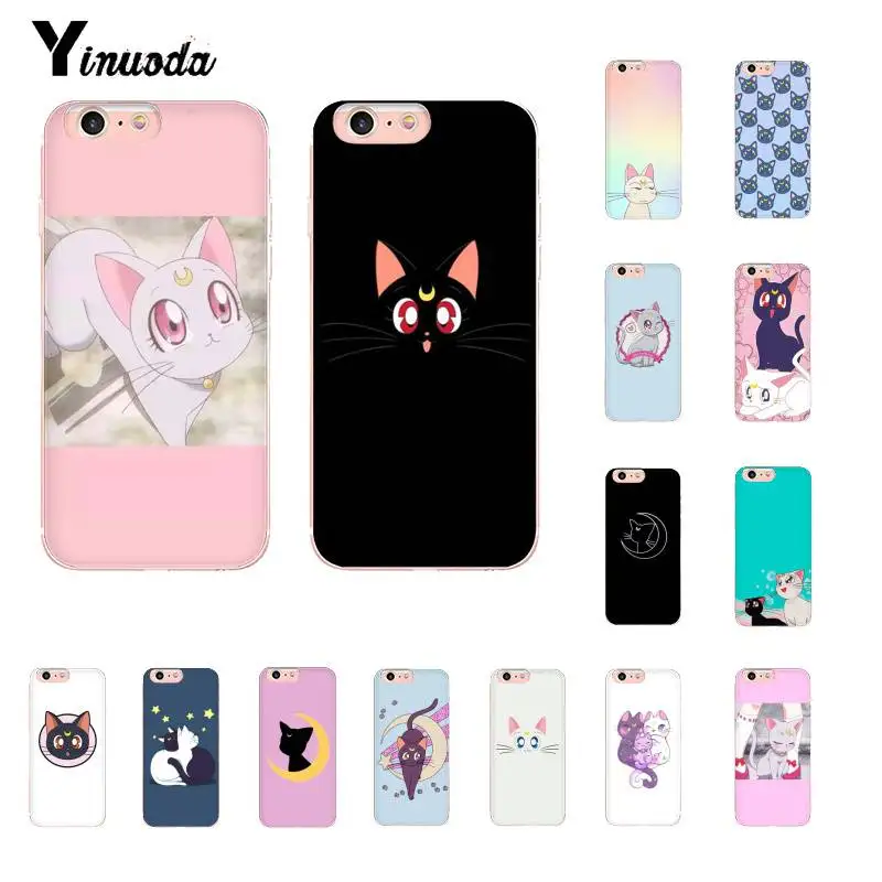 Yinuoda аниме kawaii Сейлор Мун Кот искусство чехол для телефона iphone SE 2020 11 pro XS MAX 8 7 6 6S Plus
