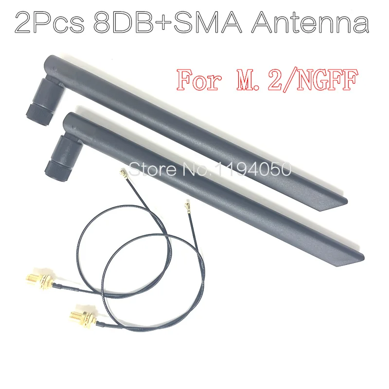 NGFF M.2 Sma interface 6db omni antenna wireless router wireless network card 2.4GHz 5GHz 5.8GHz Dual Band WiFi MHF4 IPX IPEX