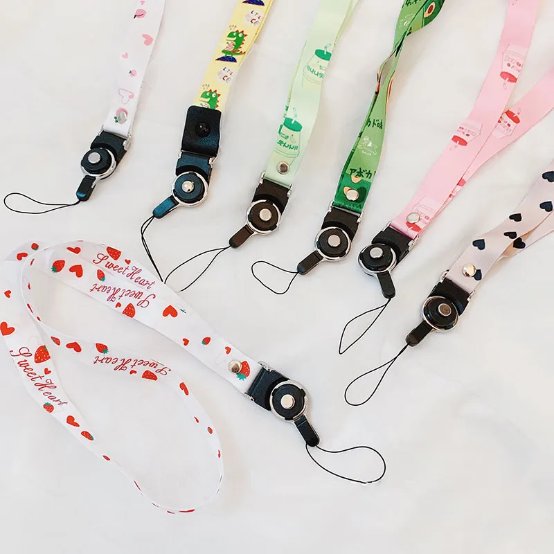 

Multi-function Mobile Phone Strap Rope Cute Cartoon Pattern Neck Lanyards For Phone Case Hang Rope Lariat Removable Ring Strap