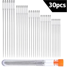 KAOBUY 30 PCS 5 Dimensioni In Acciaio Inox Grande Occhio Aghi Aghi Punto Croce Ricamo Strumento Per Cucire Uso Domestico Strumento