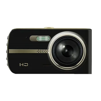

Universal Mini Auto Night Vision Dual Cameras Monitor LCD Screen Driving Recorder 4inch HD Car DVR Impact Sensing Wide Angle