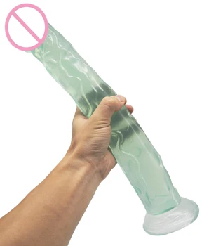 35CM Super Long Dildo Huge Dildo with Suction Cup Transparent Crystal Horse Dildo Sex Toys for Woman Anal Butt Big Penis Sex Toy 6