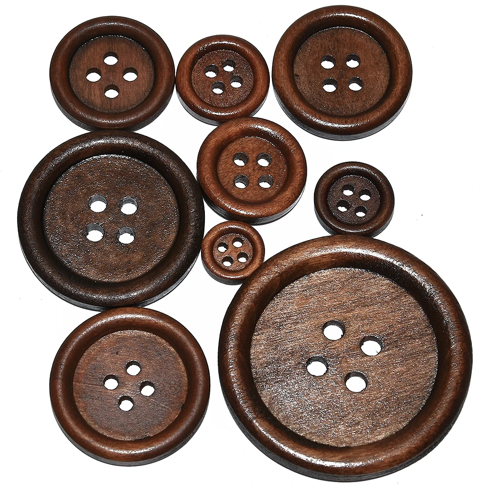 Круглые деревянные пуговицы для одежды 10 40 мм 30 шт.|wooden buttons|wood sewing button scrapbookingwooden