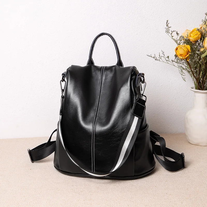 

New Fashion women Backpacks Teenager Luxury Designer Soft Genuine Leather Backpacks Women's High Quality Travel Backpacks