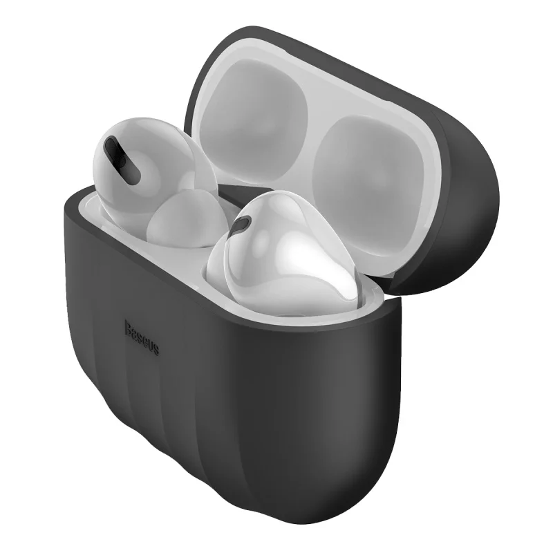 Baseus силиконовый чехол для apple AirPods Pro чехол Роскошный беспроводной Bluetooth наушники все включено защитный чехол
