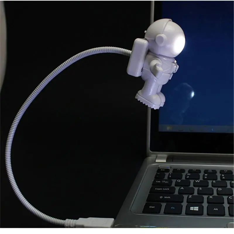 Creative Spaceman Astronaut LED Flexible USB Light Night Light for Kids Toy Laptop PC Notebook 95AF