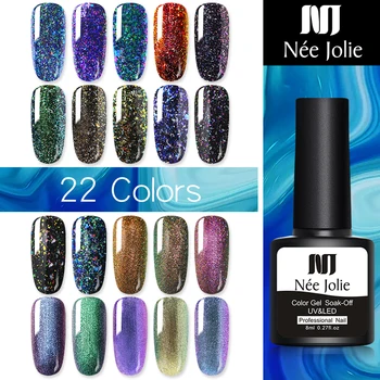 

NEE JOLIE 8ml Chameleon Gel Polish All For Semi Permanent Vernish Top Coat UV LED Gel Varnish Soak Off Nail Art Gel