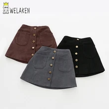 Welaken/школьная юбка для девочек с эластичной резинкой на талии; юбка-пачка для маленьких девочек; модная повседневная одежда; короткая юбка; зимняя одежда для малышей; Рождественская юбка-пачка