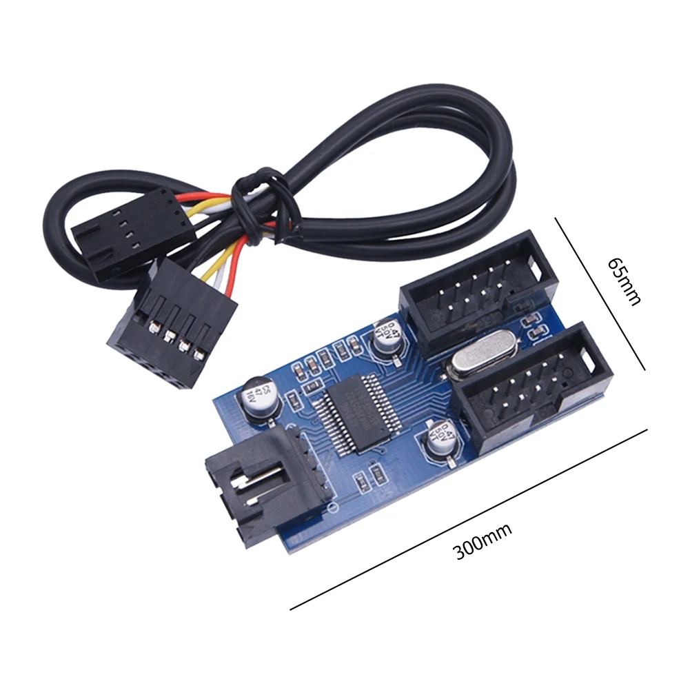 USB Header Splitter: 1-to-2/4 Female Port Connector for Motherboard, USB Hub Extension Adapter Description Image.This Product Can Be Found With The Tag Names Computer Cables Connecting, Computer Peripherals, Motherboard, PC Hardware Cables Adapters