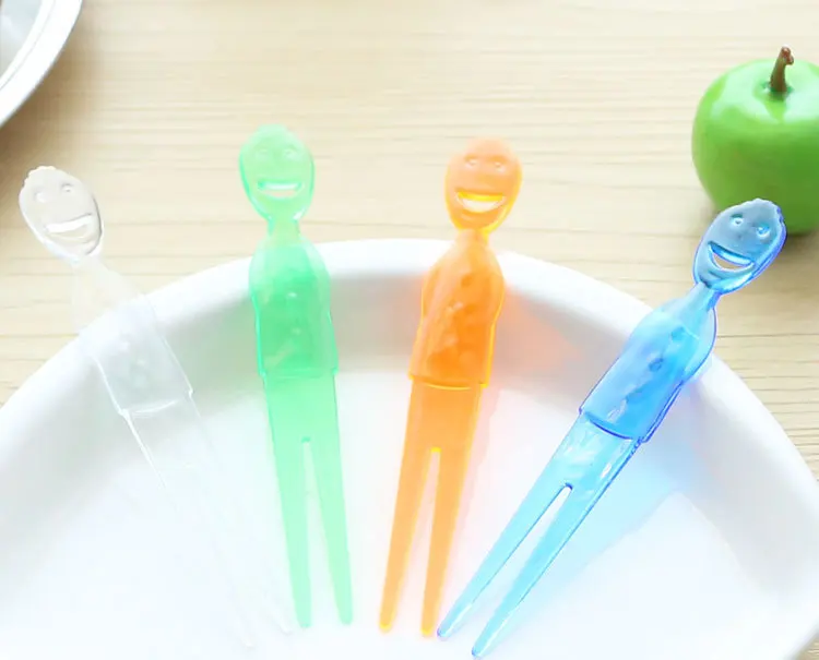 C610 High Quality New Products Body-shape Fruit Fork Hangable Cake Fork Sign 2 Yuan Shop Stall Daily Use The Department Store