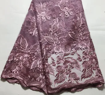 

Onion Hot Sale Nigerian Laces Fabrics 2020 High Quality Tulle African Laces Fabric Wedding African French Net Lace SSH022