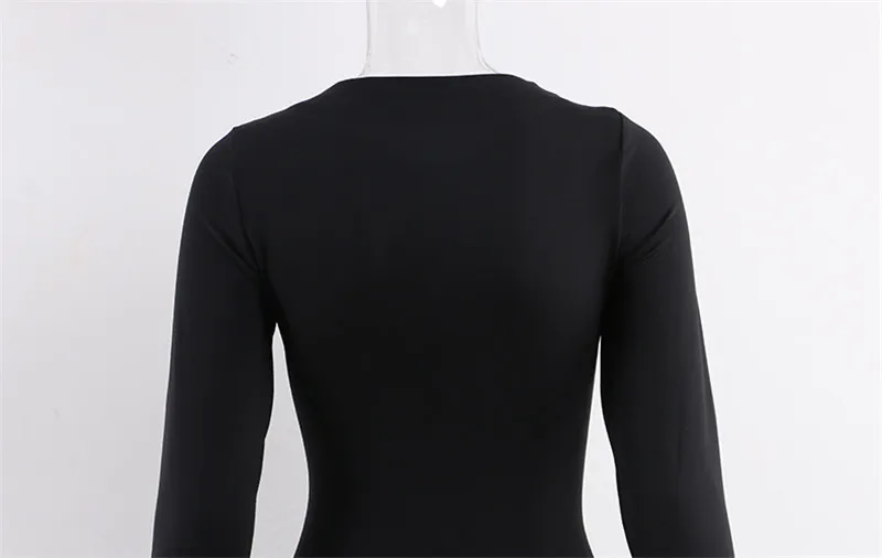 Nadafair Winter White Bodysuit For Women Long Sleeve Bodysuit Women Bodycon Black Bodysuits One-Piece Body Female 2020 Romper