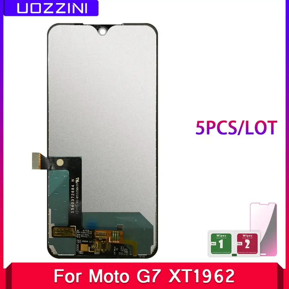 

5 Pcs LCD Display For Moto G7 XT1962 LCD 100% Tested Touch Screen Digitizer glass Replacement For Motorola G7