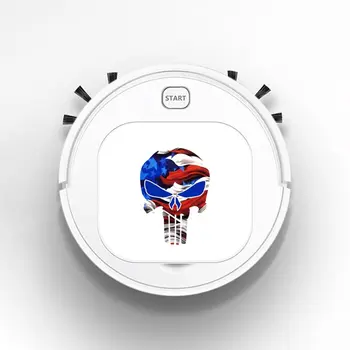 

Smart Robot Vacuum Cleaner Rechargeable USB Auto Sweeping Mop Clean Robot Sweeping Cleaner USA Creative Flag Punisher Skull