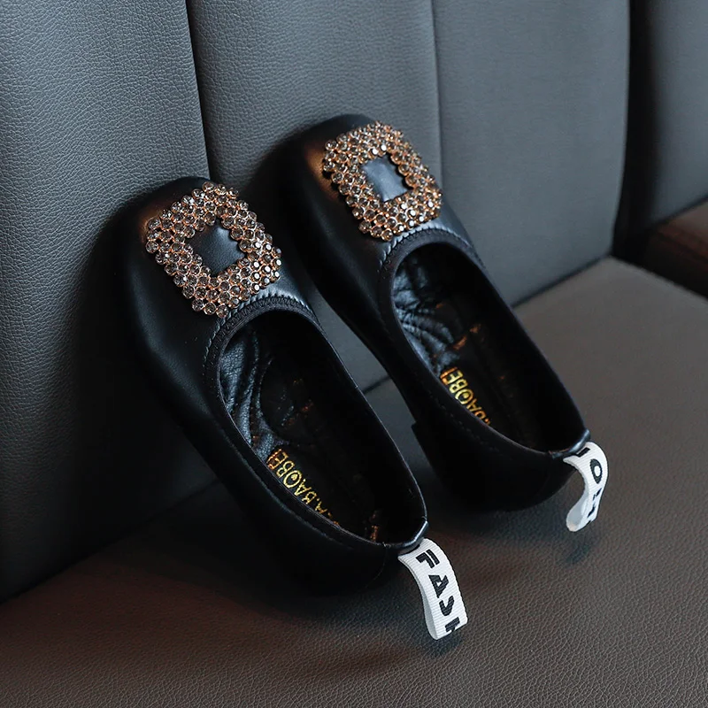 Leather Girls Princess Shoes for Autumn