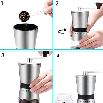

1 Piece Coffee Bean Grinder Corrosion Resistance Home Kitchen Tools Hand Manual Operated Coffee Maker Machine