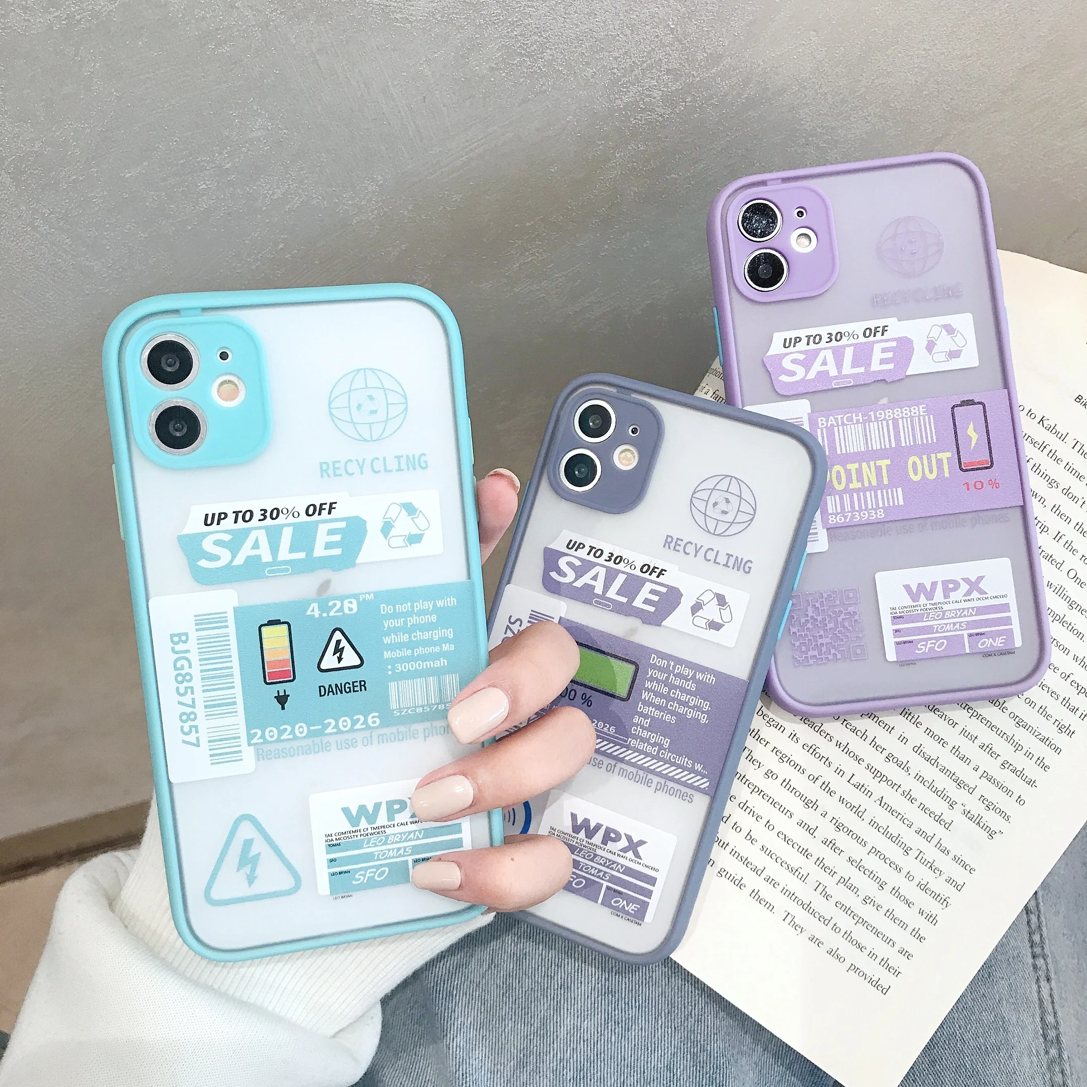 

Matte Phone Case for IPhone 7 8Plus 10 11Promax 11 11Pro X XR XsMax SE2020 Hard Silicone Varnish Fashion Anti-fall iphone8 case