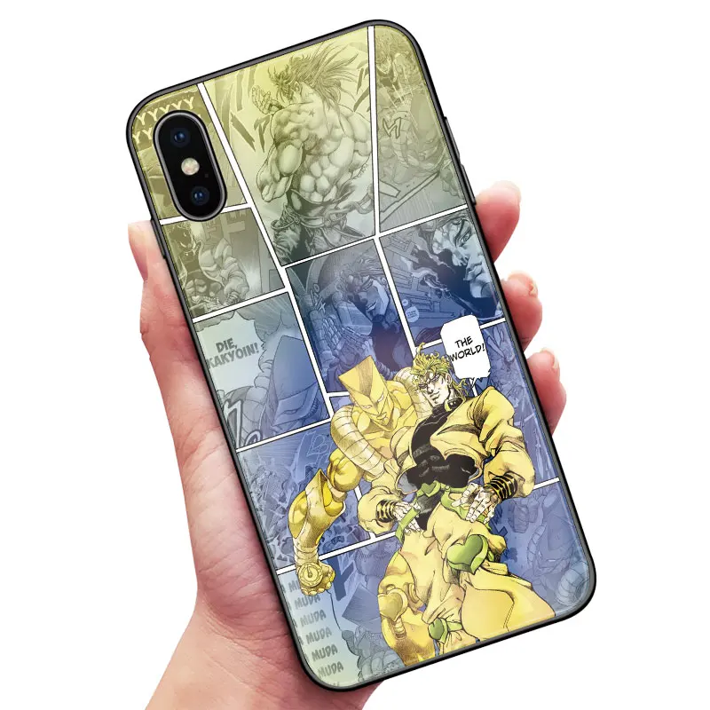 Jojo 26 Необычные приключения Джоджо аниме Coque чехол из закаленного стекла для телефона чехол для iPhone6s 7 8 Plus X XR XS 11 PRO MAX - Цвет: Jojo 26