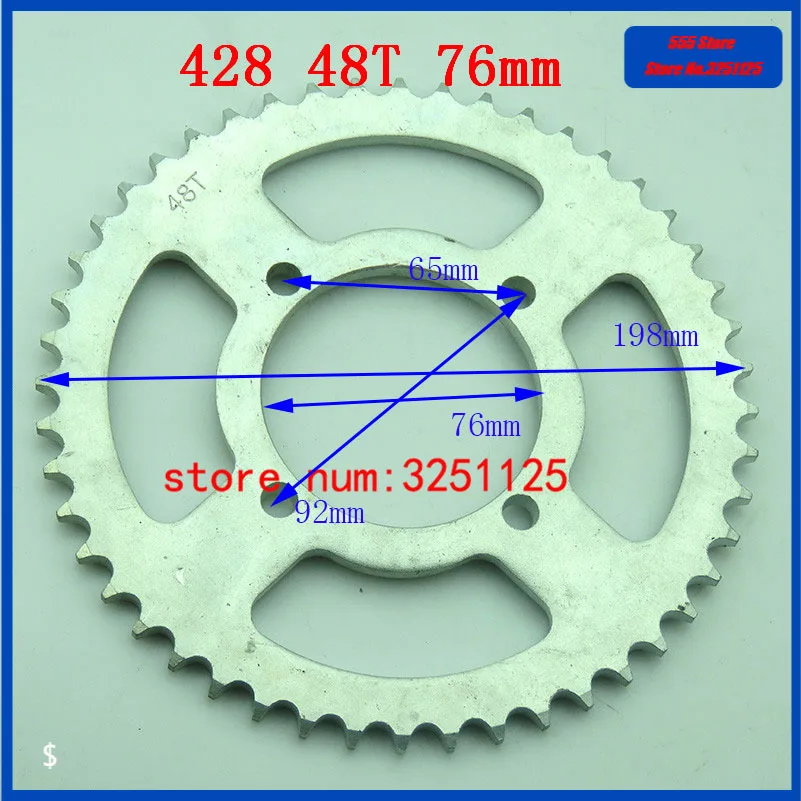 Motorcycle Chain Breaker 428 Chain Sprocket Kit For 110-125cc
