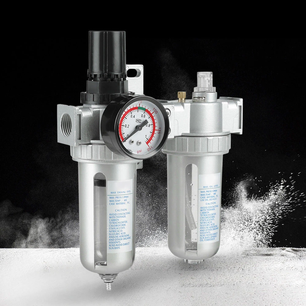 

G1/2 Filter Gauge Air Compressor Trap Oil Water Separator High Regulator