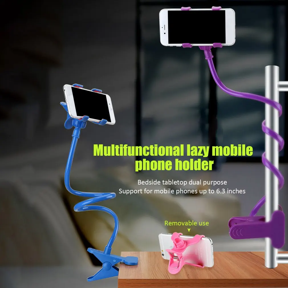 Universal Flexible Holder Arm Lazy Mobile Phone Stand Holder Stents Flexible Bed Desk Table Clip Bracket holder for Phone