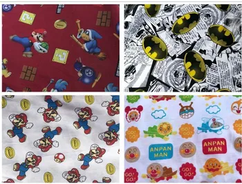 

50*160cm Classic cartoon Lion Chocolate Stretch knitting Cotton Fabric Patchwork Boys baby girls T-shirt Pants hat skirt