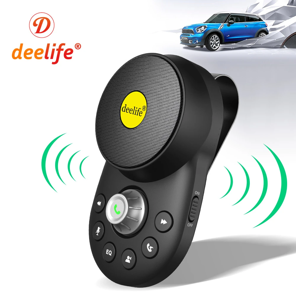 gesprek kreupel aanvaardbaar Deelife Handfree Bluetooth Receiver Bluetooth 5.0 Car Kit Speakerphone For  Auto Sun Visor Speaker Phone Hands Free - Bluetooth Car Kit - AliExpress