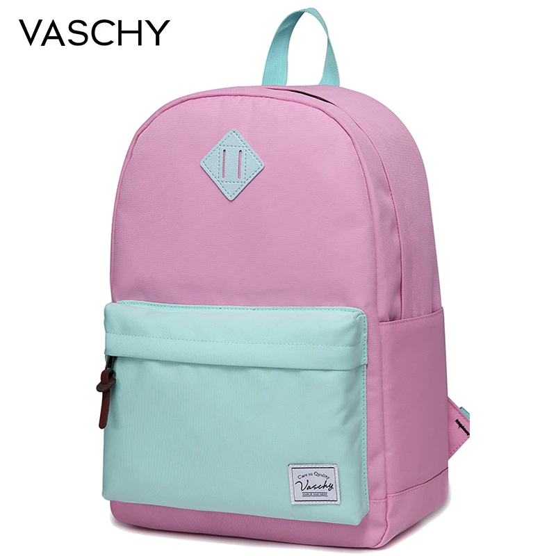 VASCHY Mochila clásica resistente al agua para mujer y niña, morral escolar  para ordenador portátil de 14 pulgadas, informal, Unisex|Mochilas| -  AliExpress