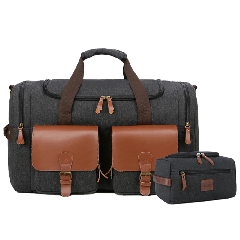 Повседневная Холщовая Сумка для ручной клади 2 шт./компл. мужская сумка хранения