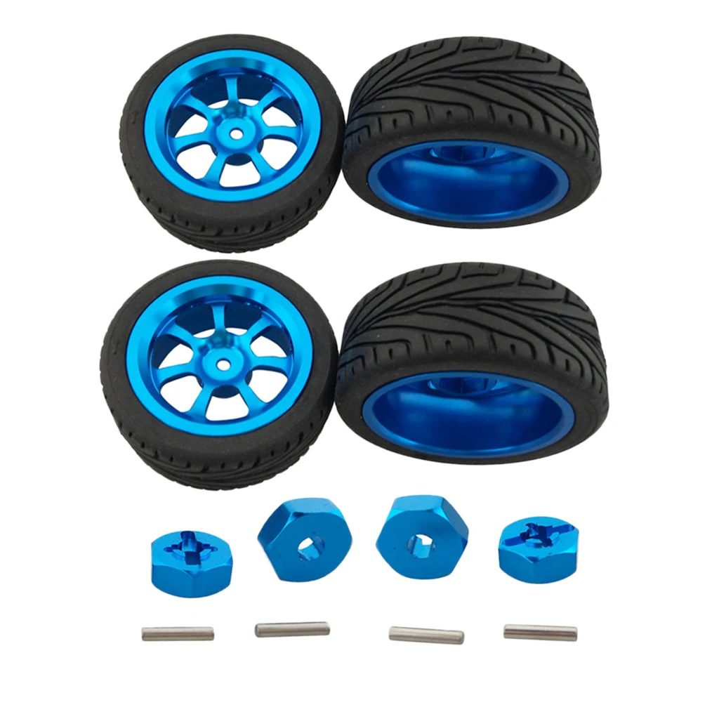 Set/4Pcs Tires Wheel & Hex Nuts for 1:18 Wltoys A959-B A959 A969 A949 A979 K929 A969-B